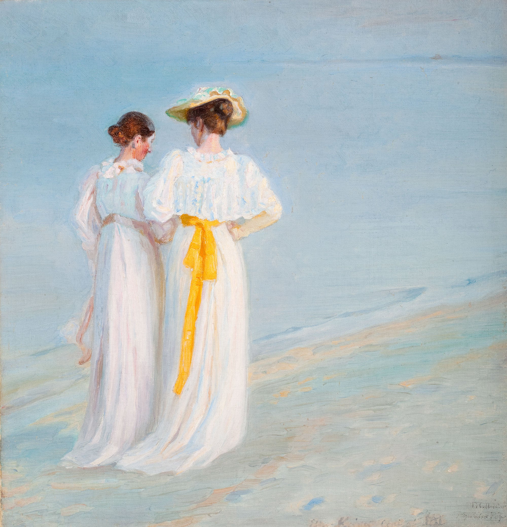 Sommeraften sur la plage de Skagens - Michael Peter Ancher - Alpha Reproduction