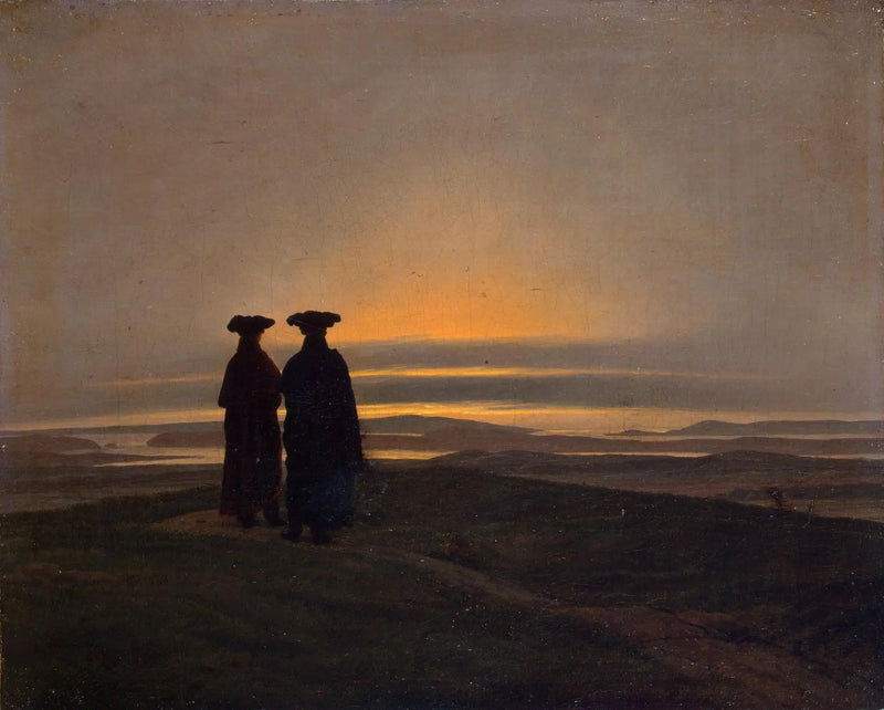 Solnedgang - Caspar David Friedrich