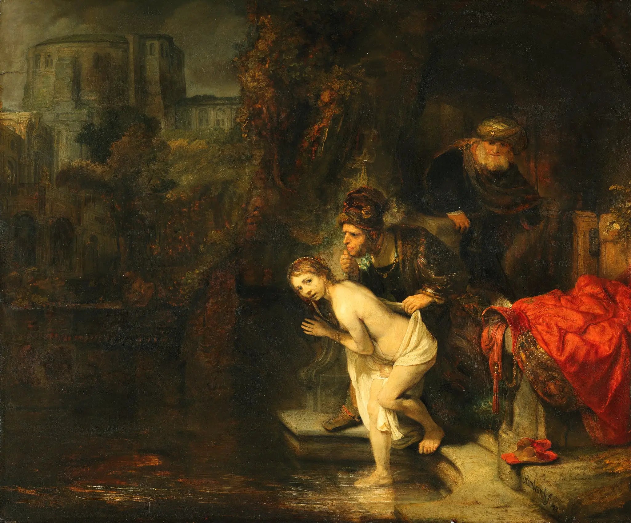 Reproduction du tableau « Suzanne et les Vieillards - Rembrandt » par Alpha Reproduction en peinture à l’huile