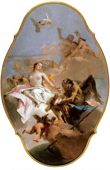 Une allégorie avec Vénus et le temps - Giovanni Battista Tiepolo