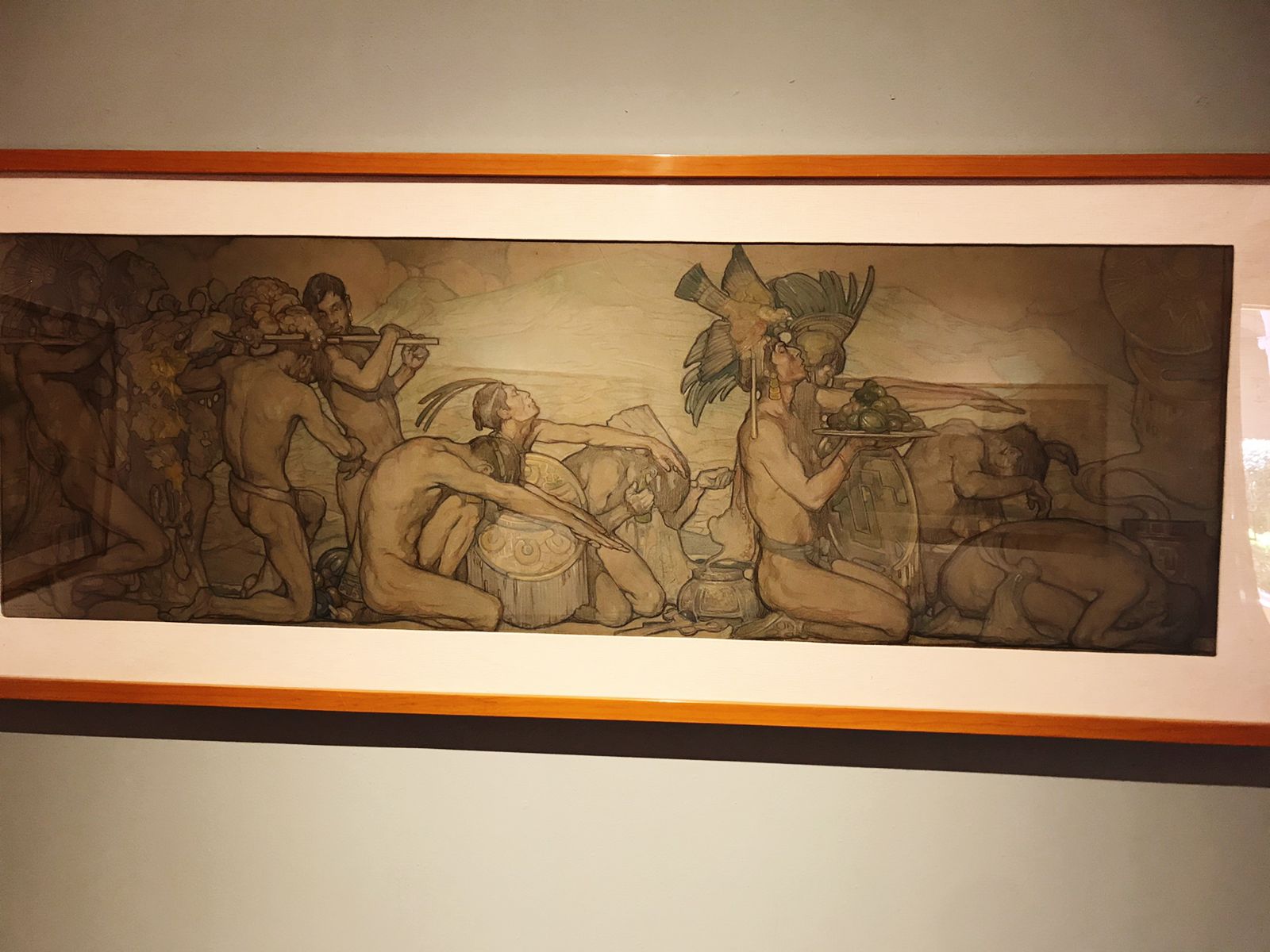 Panneau gauche de Nuestros Dioses (Guerriers) - Saturnino Herrán Guinchard