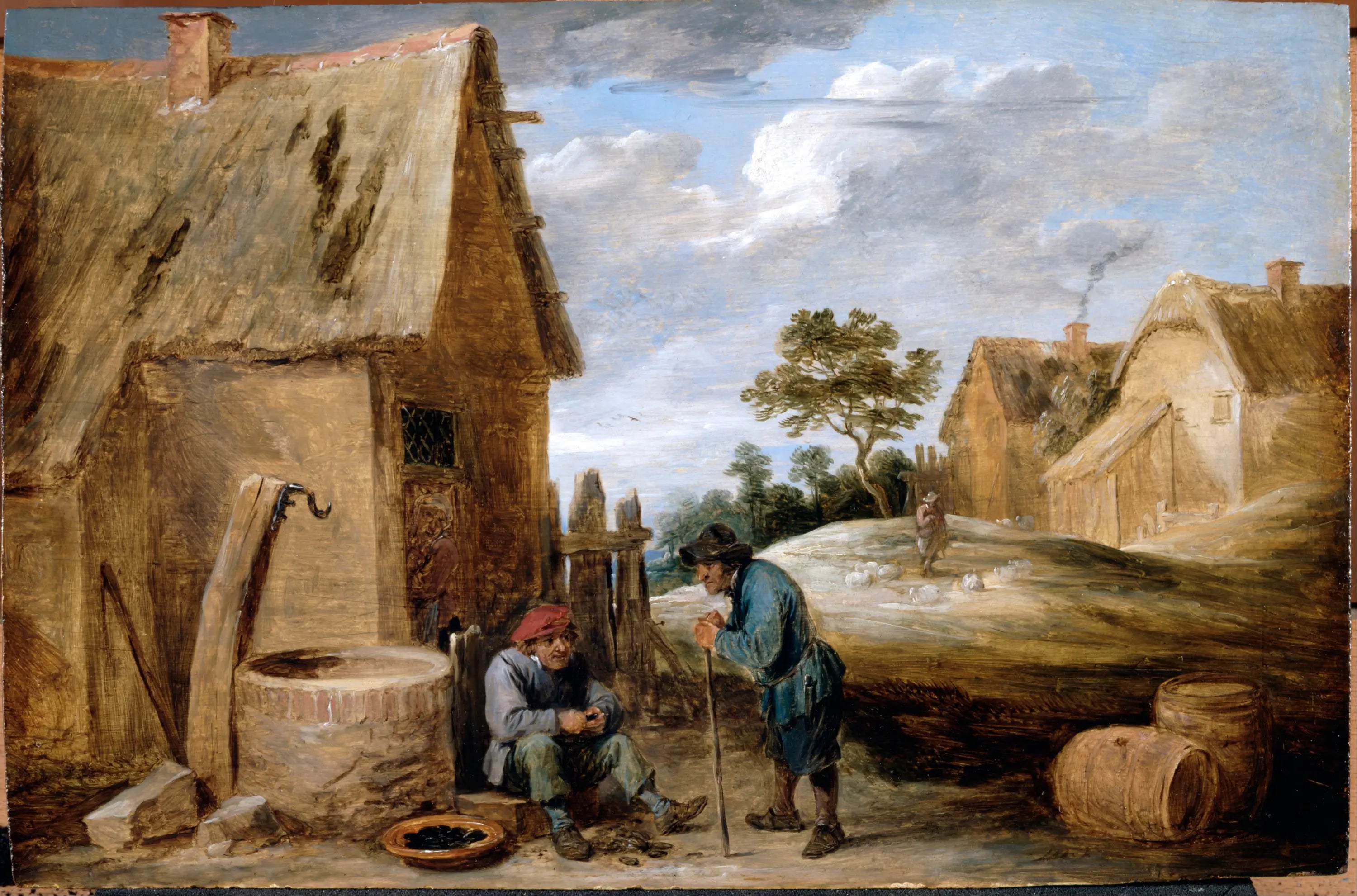 Un paysan mangeant des moules - David Teniers le Jeune - Alpha Reproduction