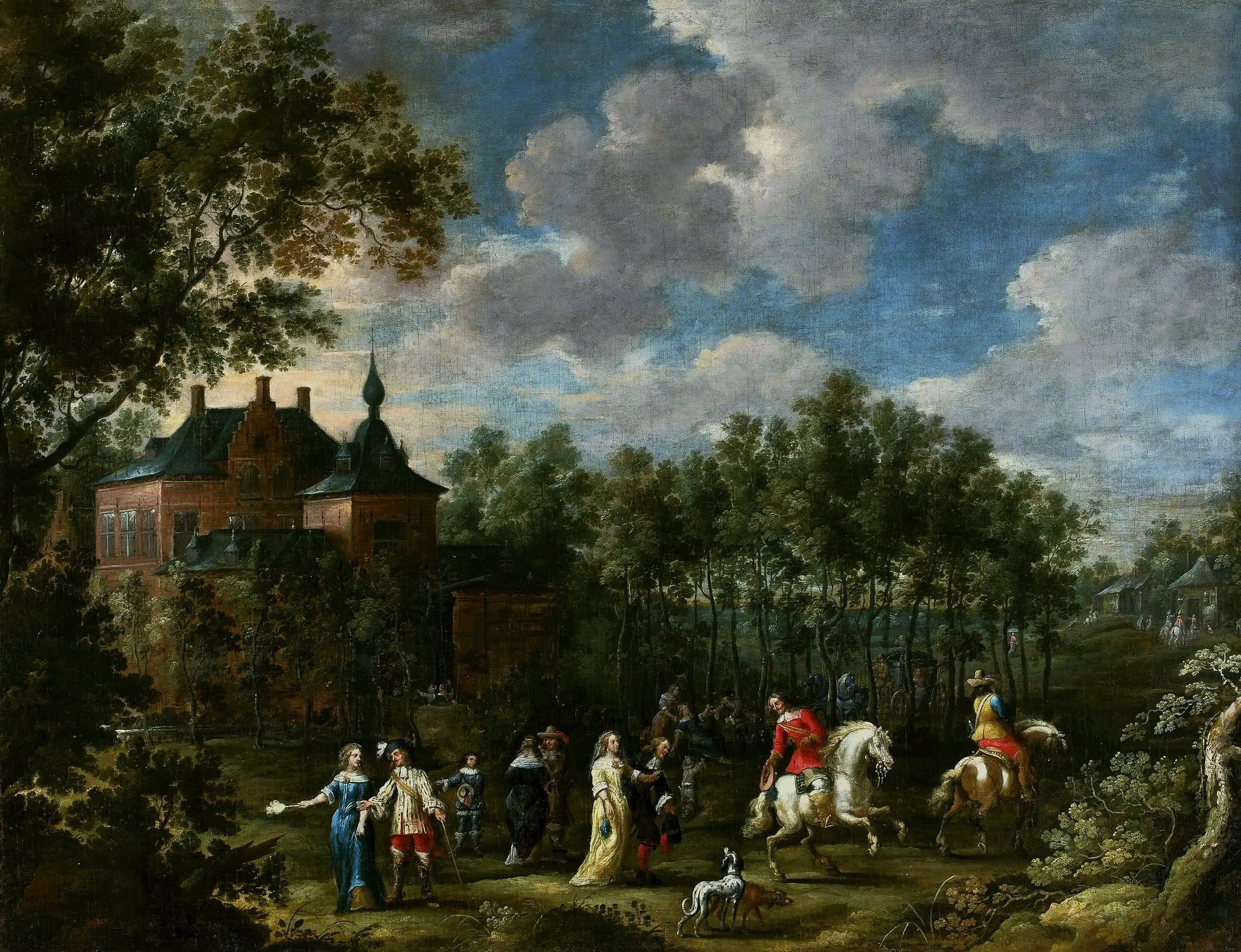 Rassemblement dans un parc - David Teniers le Jeune - Alpha Reproduction