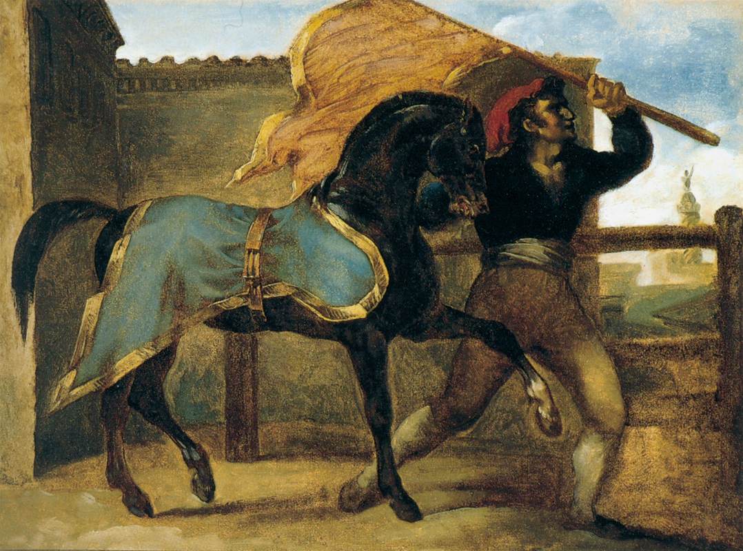 Reproduction du tableau « Course de chevaux - Théodore Géricault » par Alpha Reproduction en peinture à l’huile