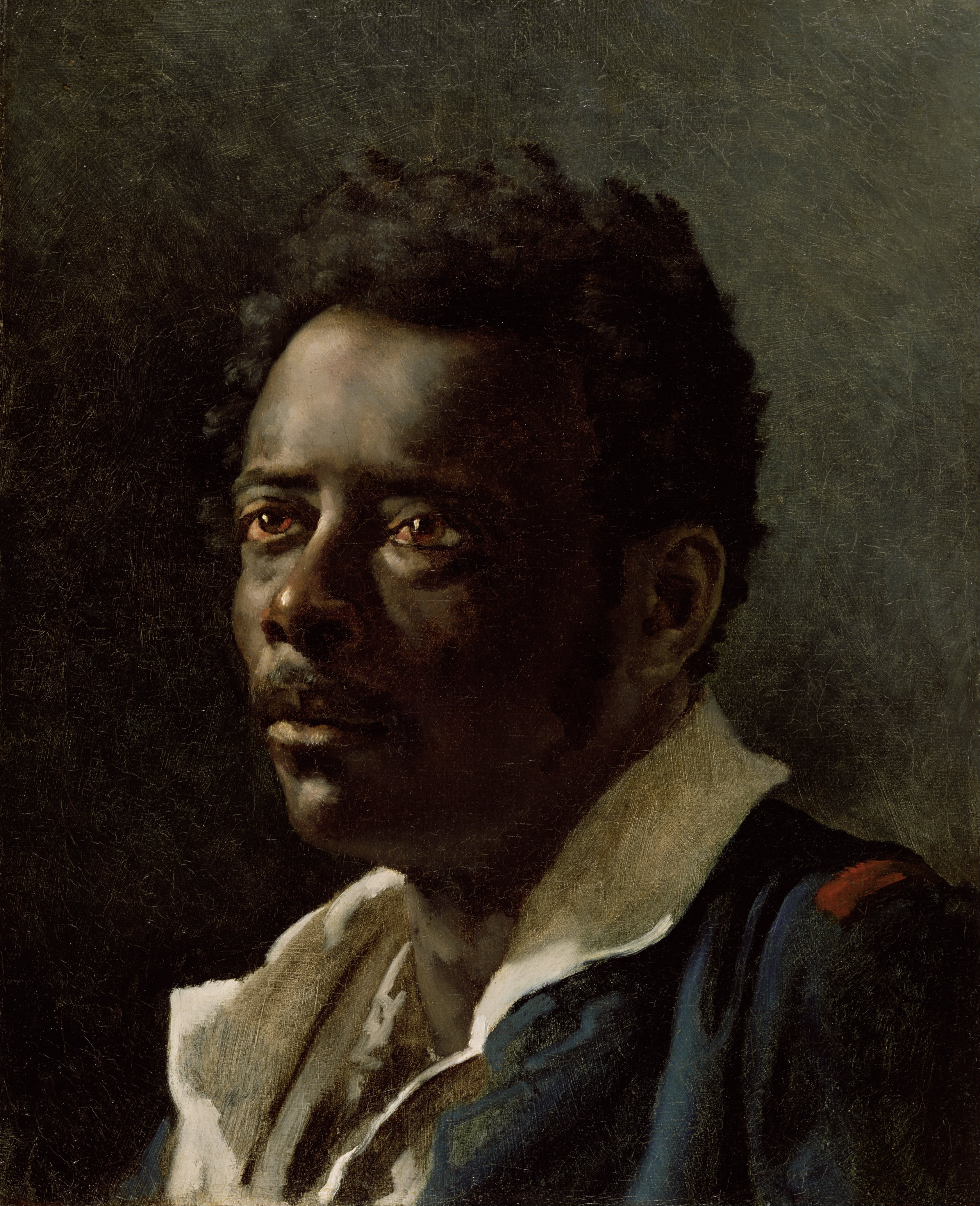 Reproduction du tableau « Étude de portrait - Théodore Géricault » par Alpha Reproduction en peinture à l’huile