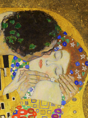 💋 Kyss (Detalj IV) – Gustav Klimt (1907-1908)
