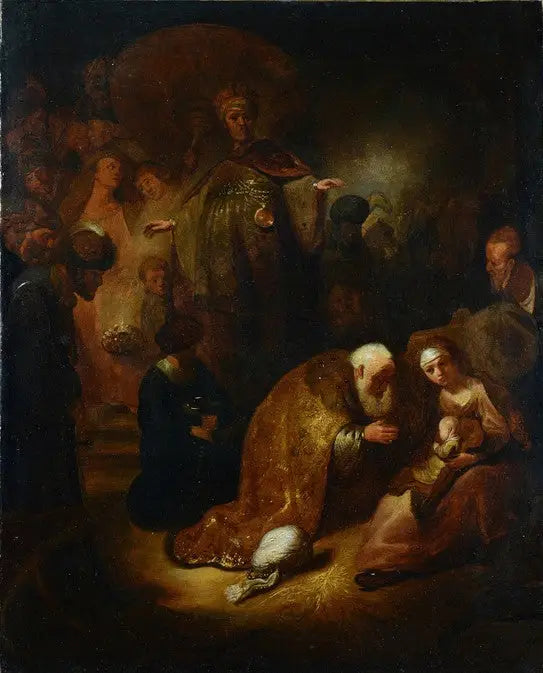 Reproduction du tableau « Adoration des Mages - Rembrandt » par Alpha Reproduction en peinture à l’huile