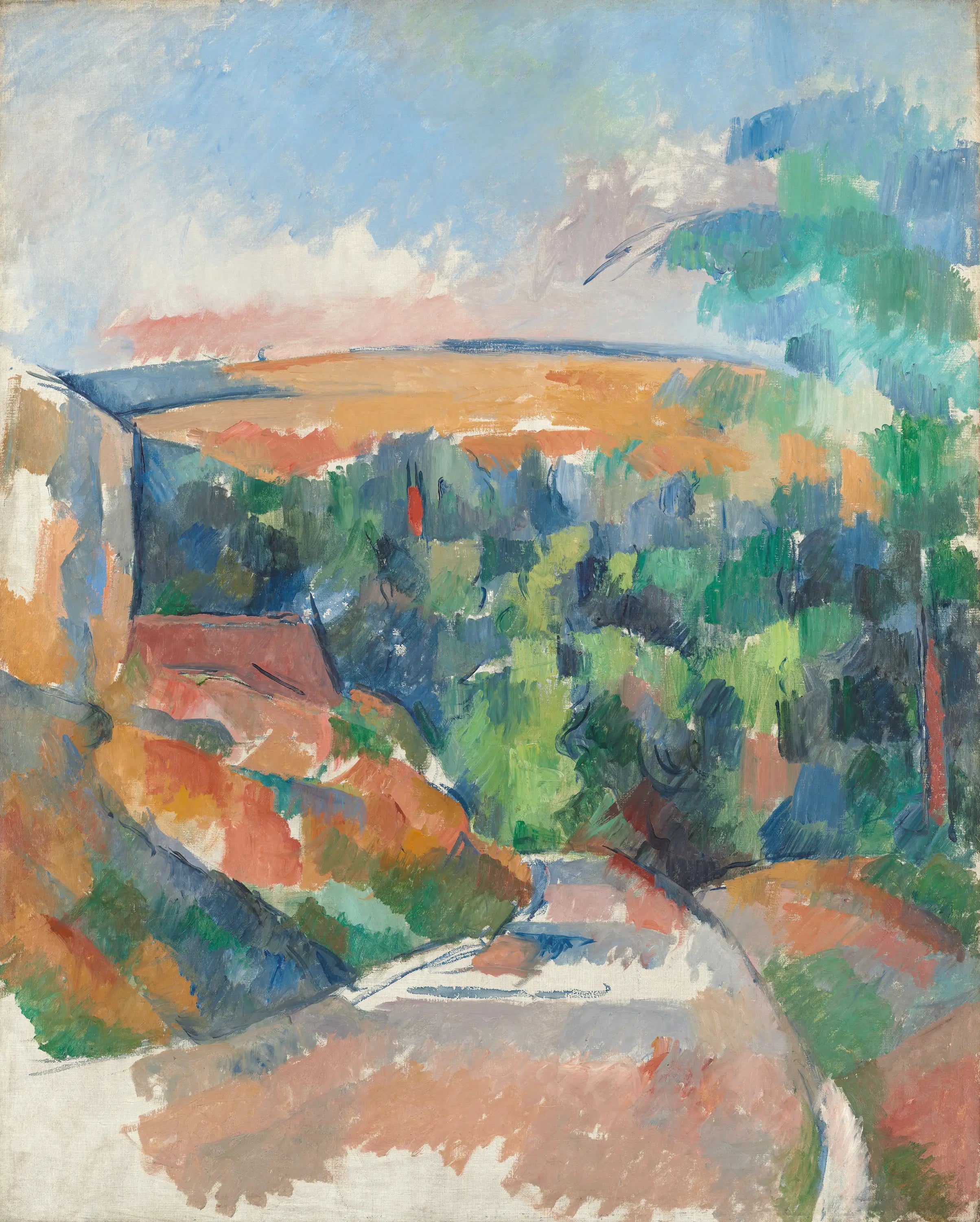 Reproduction du tableau « La Route tournante ; Matinée de printemps à Saint-Antonin - Paul Cézanne » par Alpha Reproduction en peinture à l’huile