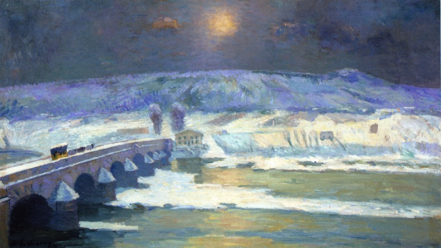 Le pont sur l'Allier à Pont-du-Château en hiver (1886) - Albert Lebourg