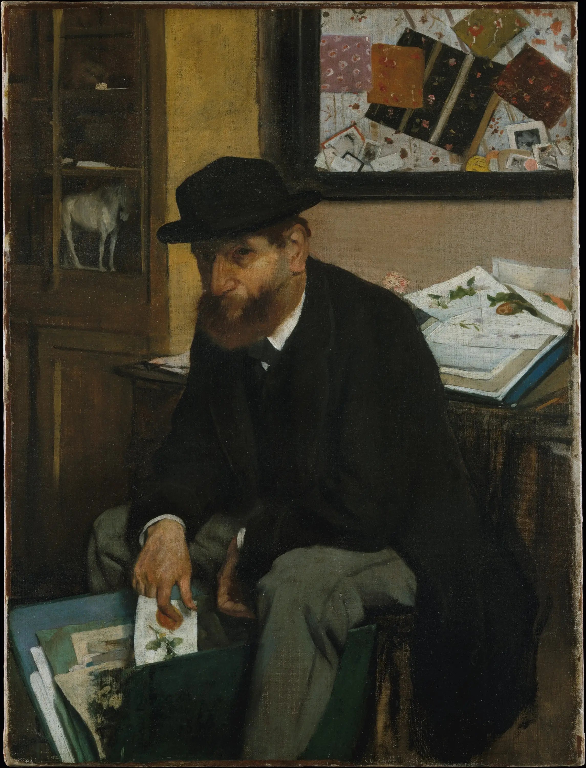 Reproduction du tableau « Le Collectionneur d'estampes - Edgar Degas » par Alpha Reproduction en peinture à l’huile