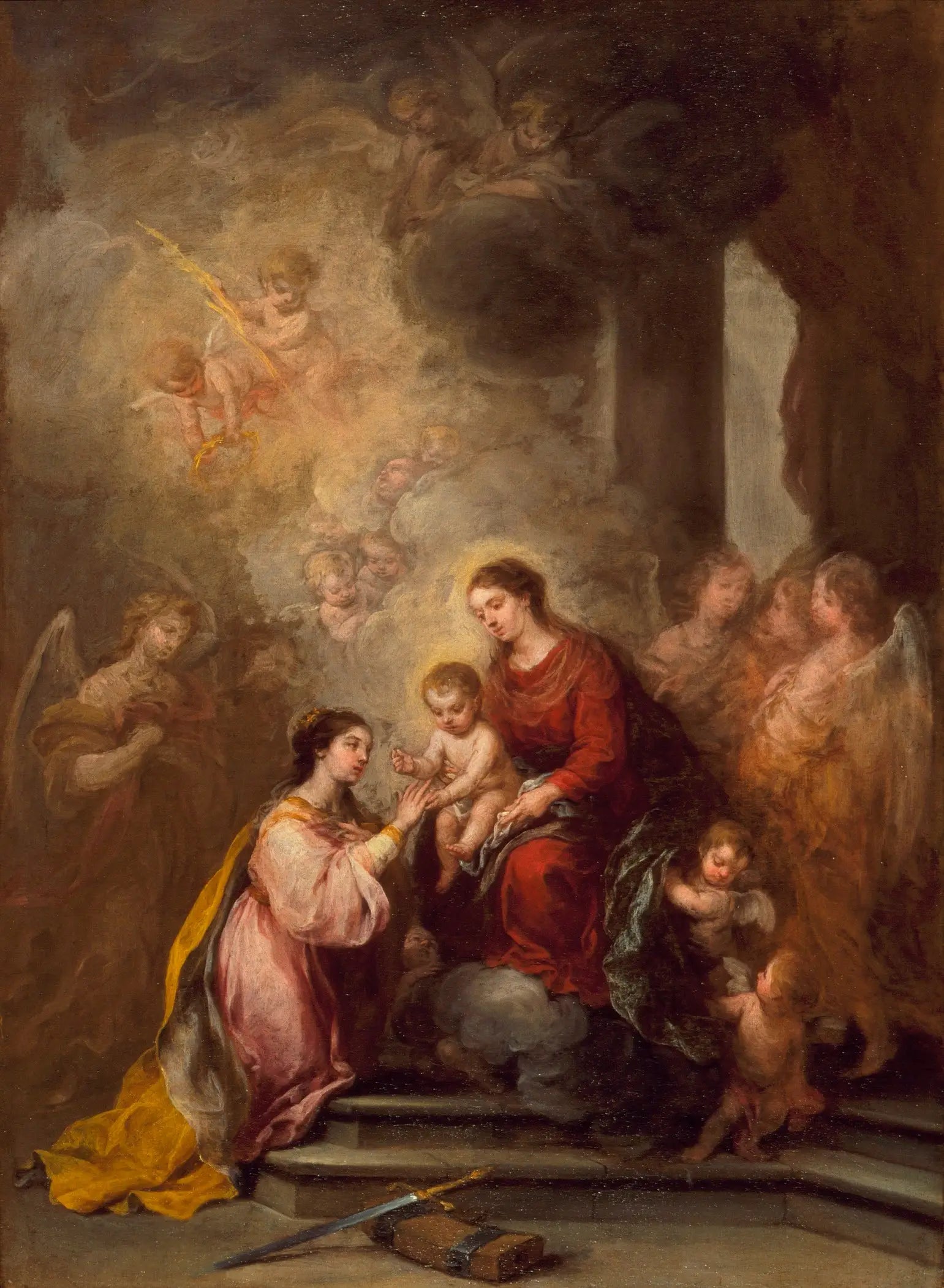 Le mariage mystique de sainte Catherine - Bartolomé Esteban Murillo - Alpha Reproduction
