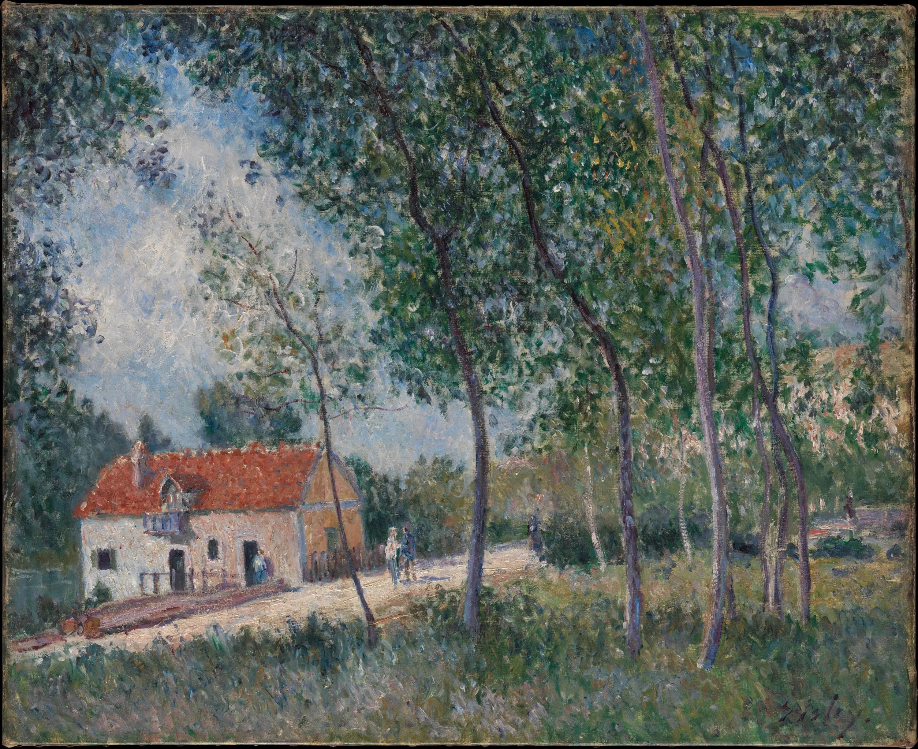 Reproduction du tableau « La route de Moret à Saint-Mammès - Alfred Sisley » par Alpha Reproduction en peinture à l’huile