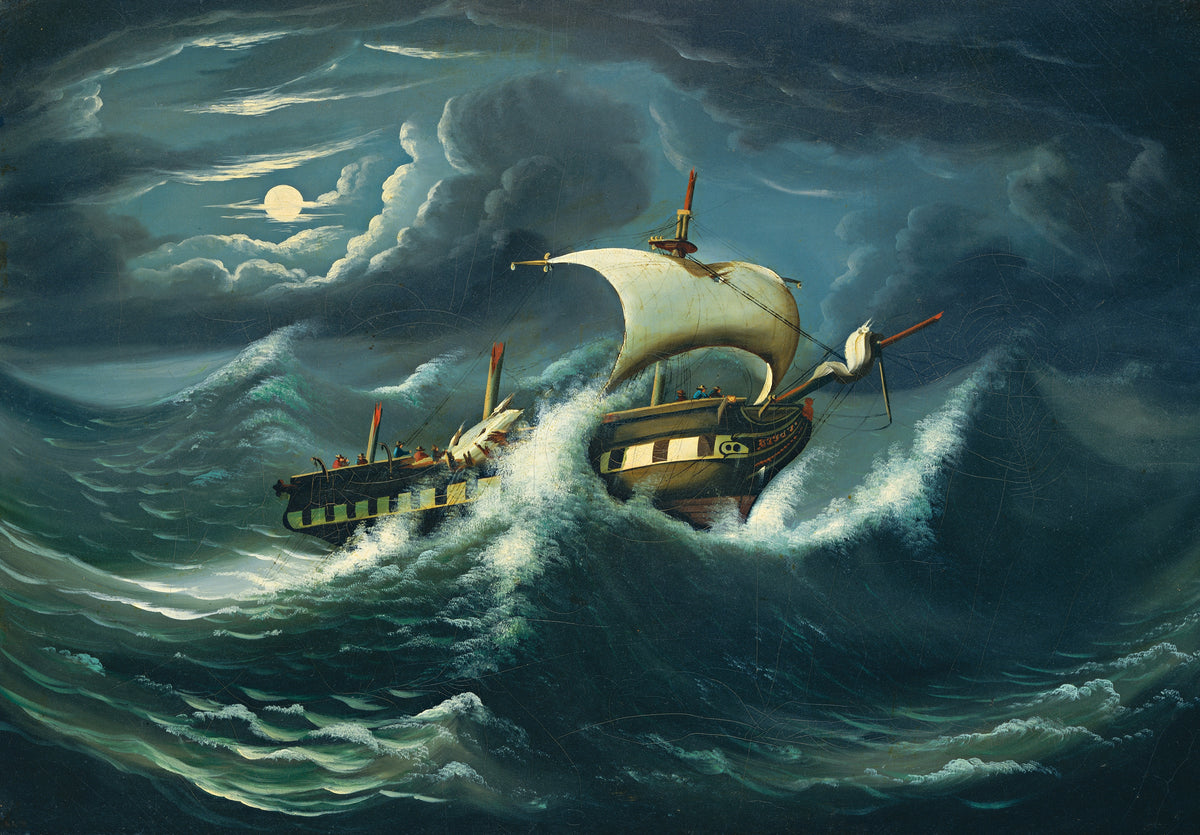 Fregatt i stormen - Thomas Chambers
