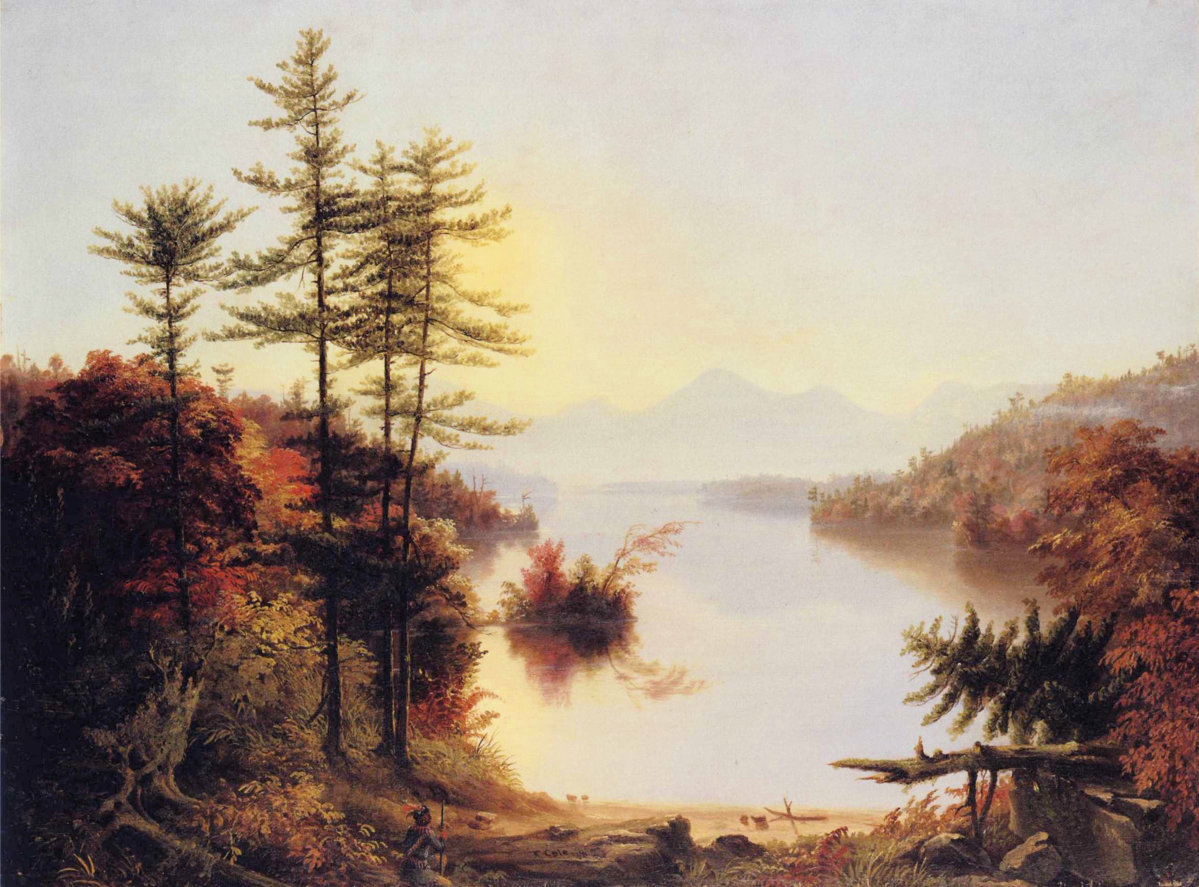 Vue du lac Winnipiseogee - Thomas Cole
