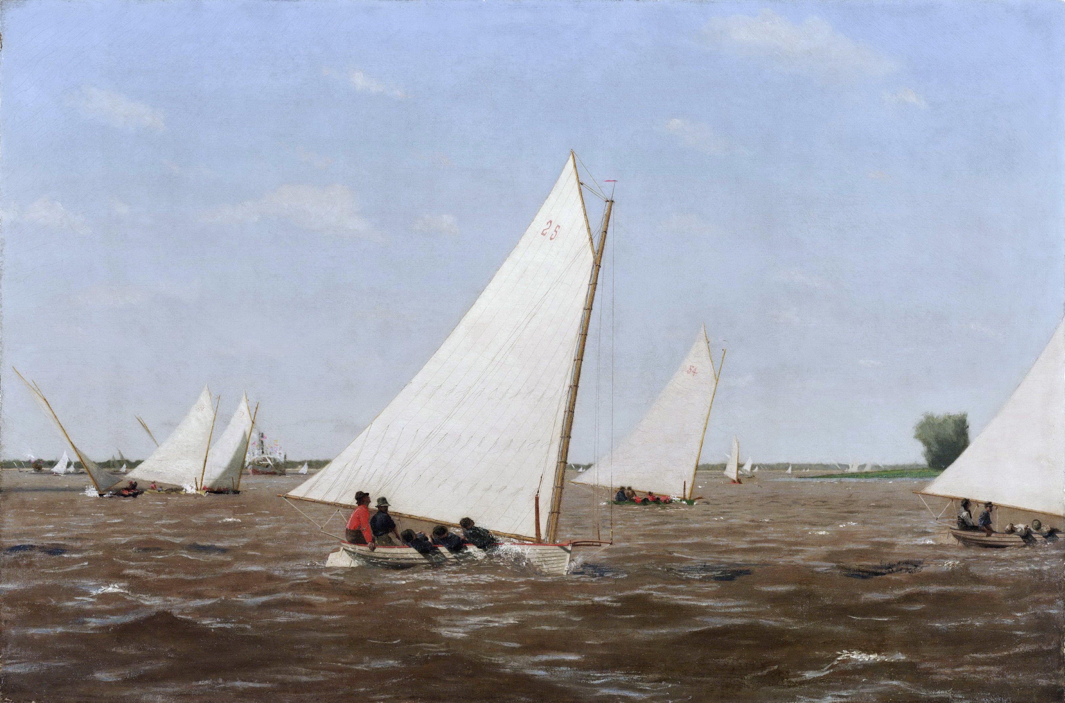 Courses de voiliers sur le Delaware - Thomas Eakins