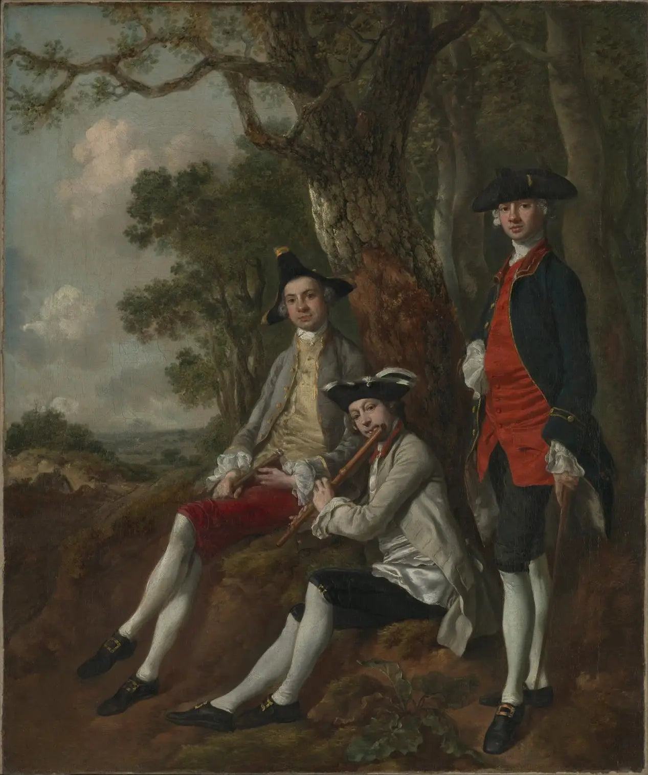 Peter Darnell Muilman Charles Crokatt et William Keable dans un paysage - Thomas Gainsborough - Alpha Reproduction