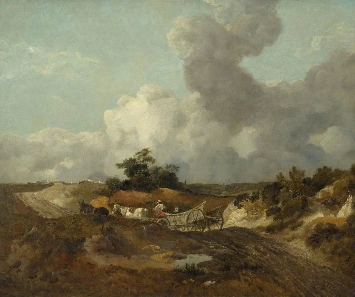 Paysage ouvert avec chariot de campagne sur une piste vallonnée - Thomas Gainsborough - Alpha Reproduction