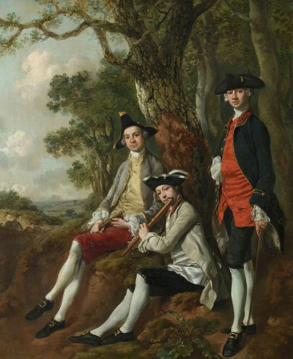 Peter Darnell Muilman Charles Crokatt et William Keable dans un paysage - Thomas Gainsborough - Alpha Reproduction