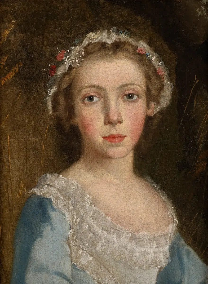 Portrait d’une fille (fragment de « Portrait d’un garçon et d’une fille ») - Thomas Gainsborough - Alpha Reproduction