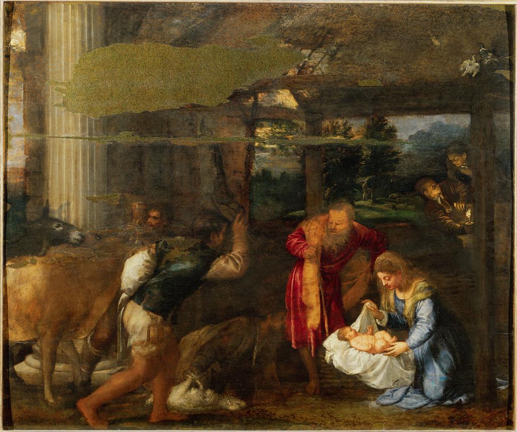 Adoration des bergers - Titian