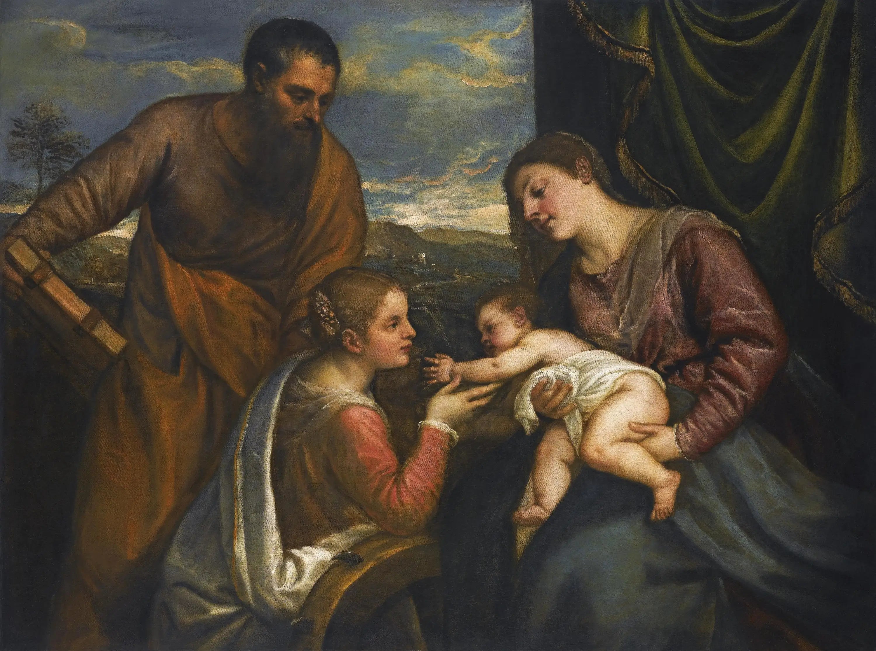 La Vierge à l’Enfant avec les saints Luc et Catherine d’Alexandrie - Titian - Alpha Reproduction