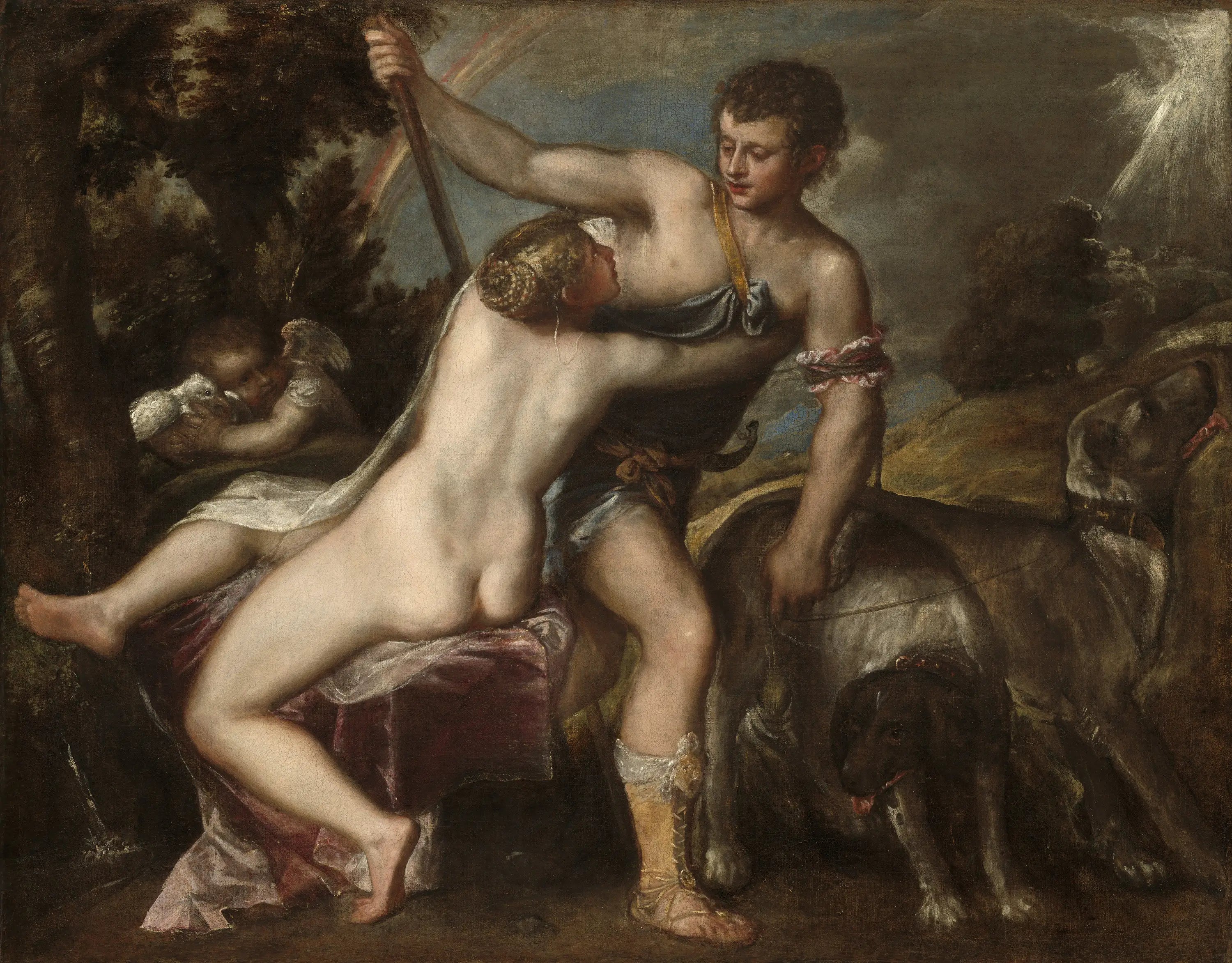Vénus et Adonis - Titian - Alpha Reproduction