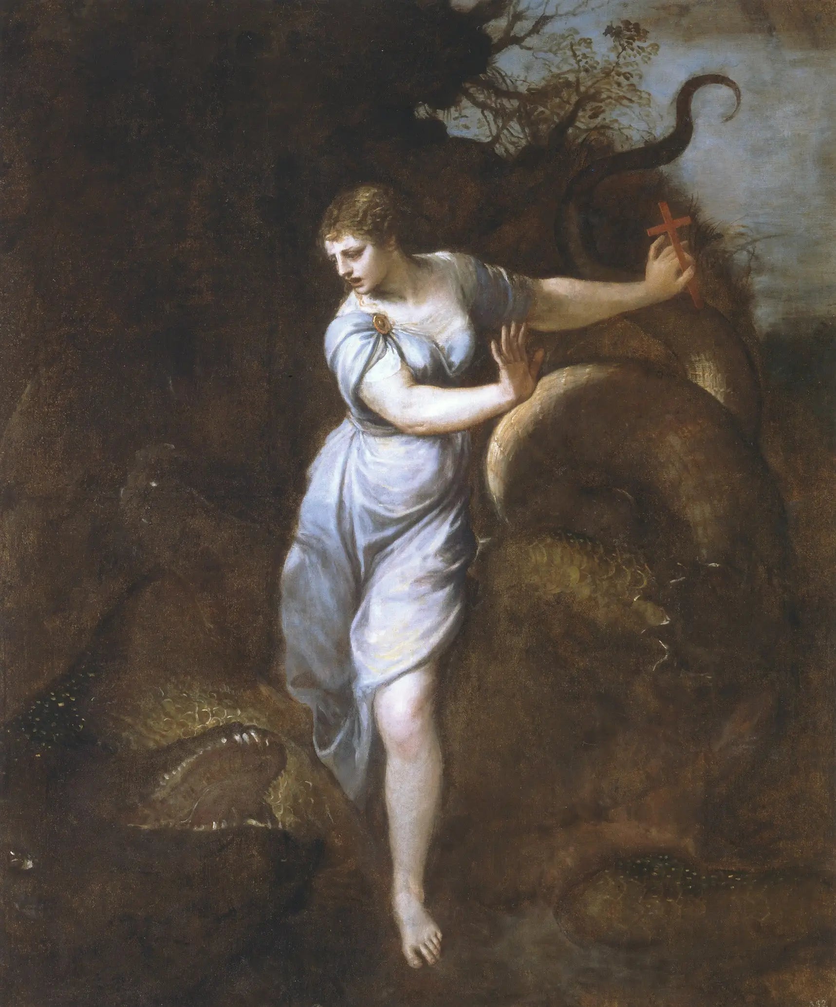 Sainte Marguerite et le Dragon - Titian - Alpha Reproduction