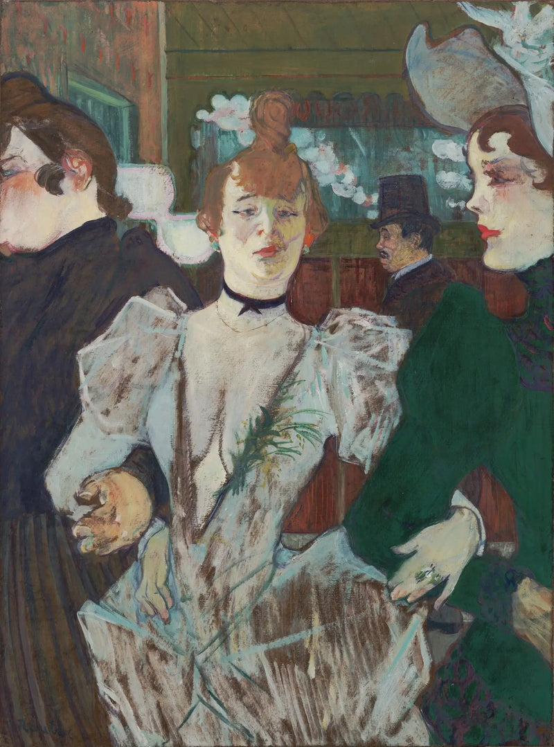 La Goulue som går inn i Moulin-Rouge - Henri de Toulouse-Lautrec