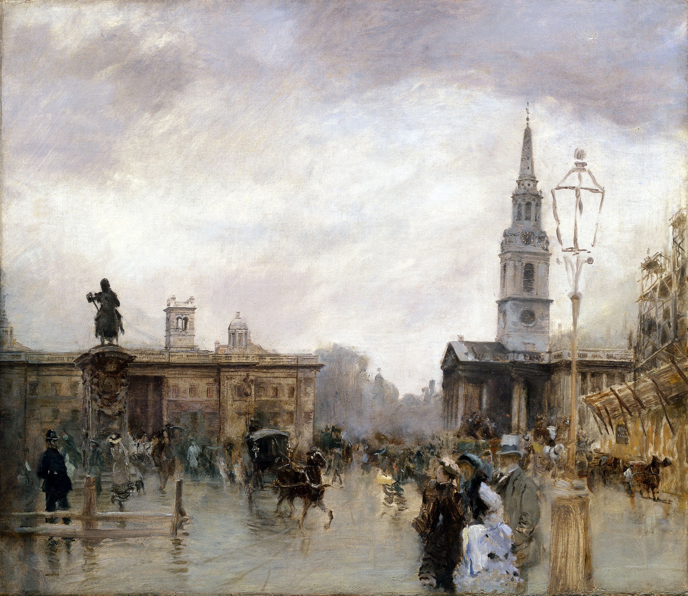 Place Trafalgar - Giuseppe De Nittis - Alpha Reproduction
