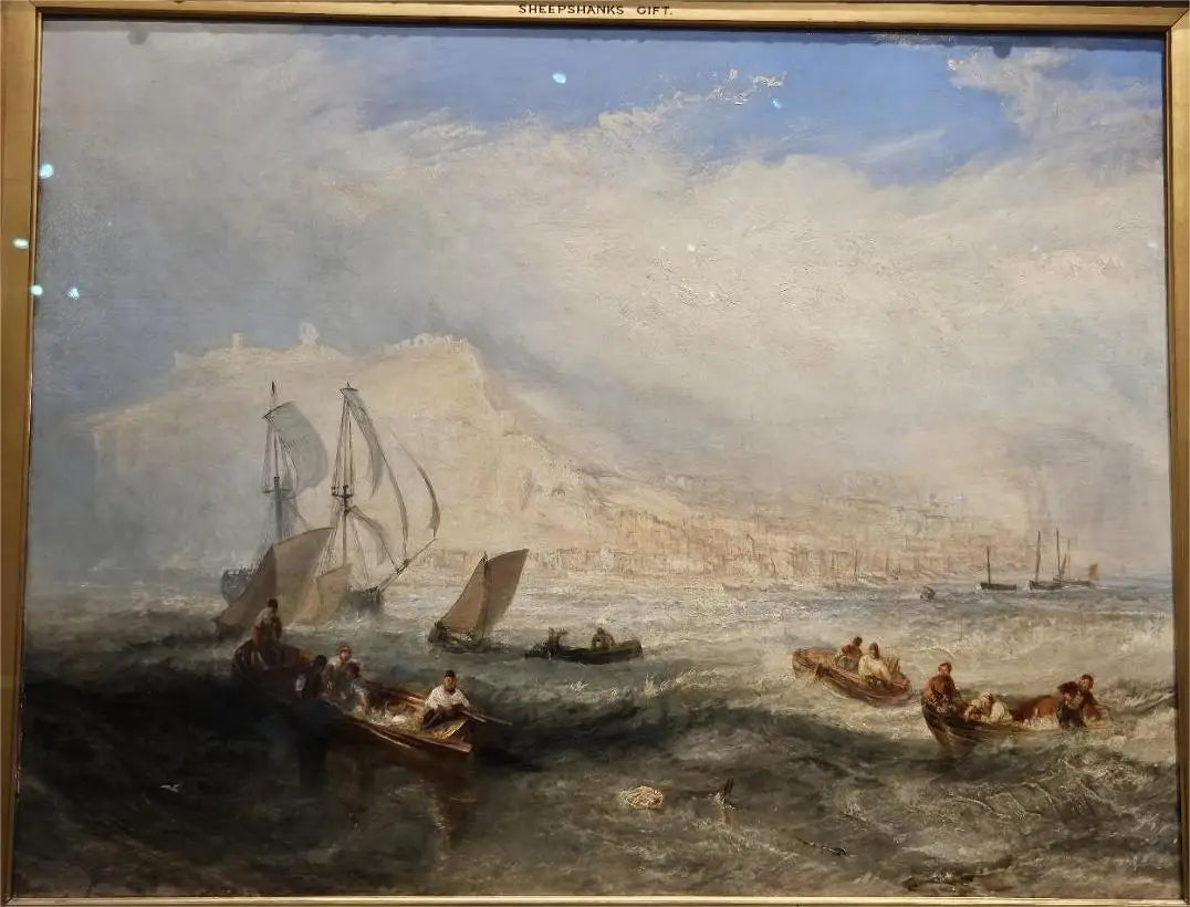 Reproduction du tableau « Line Fishing, off Hastings - J. M. W. Turner » par Alpha Reproduction en peinture à l’huile
