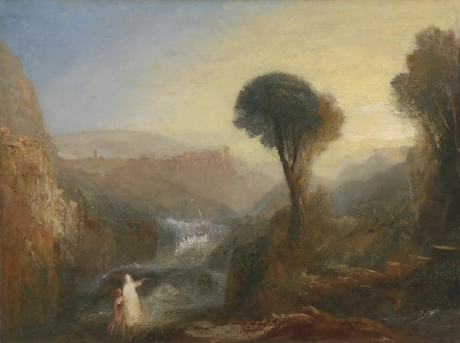 Reproduction du tableau « Tivoli: Tobias and the Angel - J. M. W. Turner » par Alpha Reproduction en peinture à l’huile