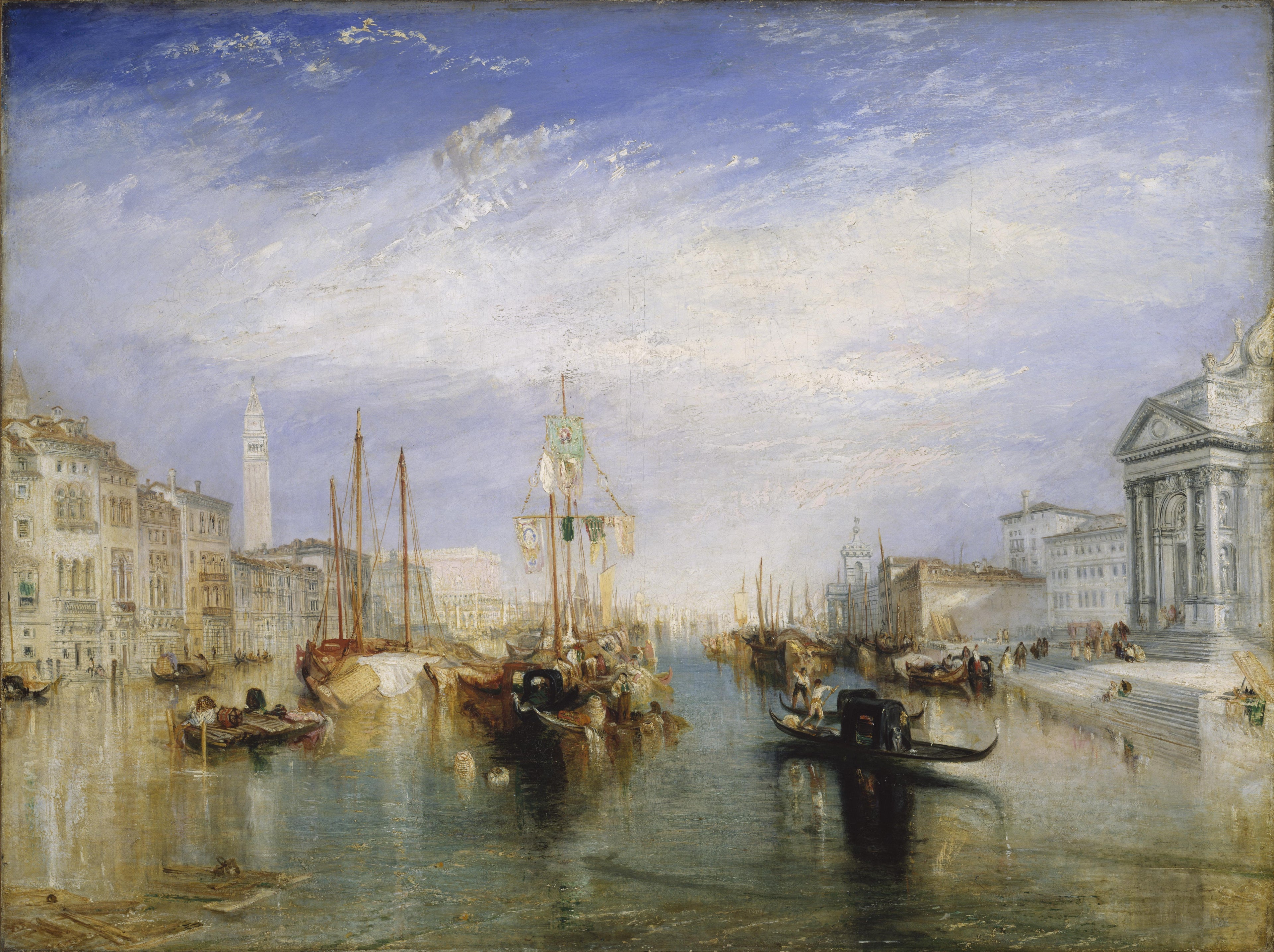 Reproduction du tableau « Venise, vue du porche de la Madonna della Salute - J. M. W. Turner » par Alpha Reproduction en peinture à l’huile