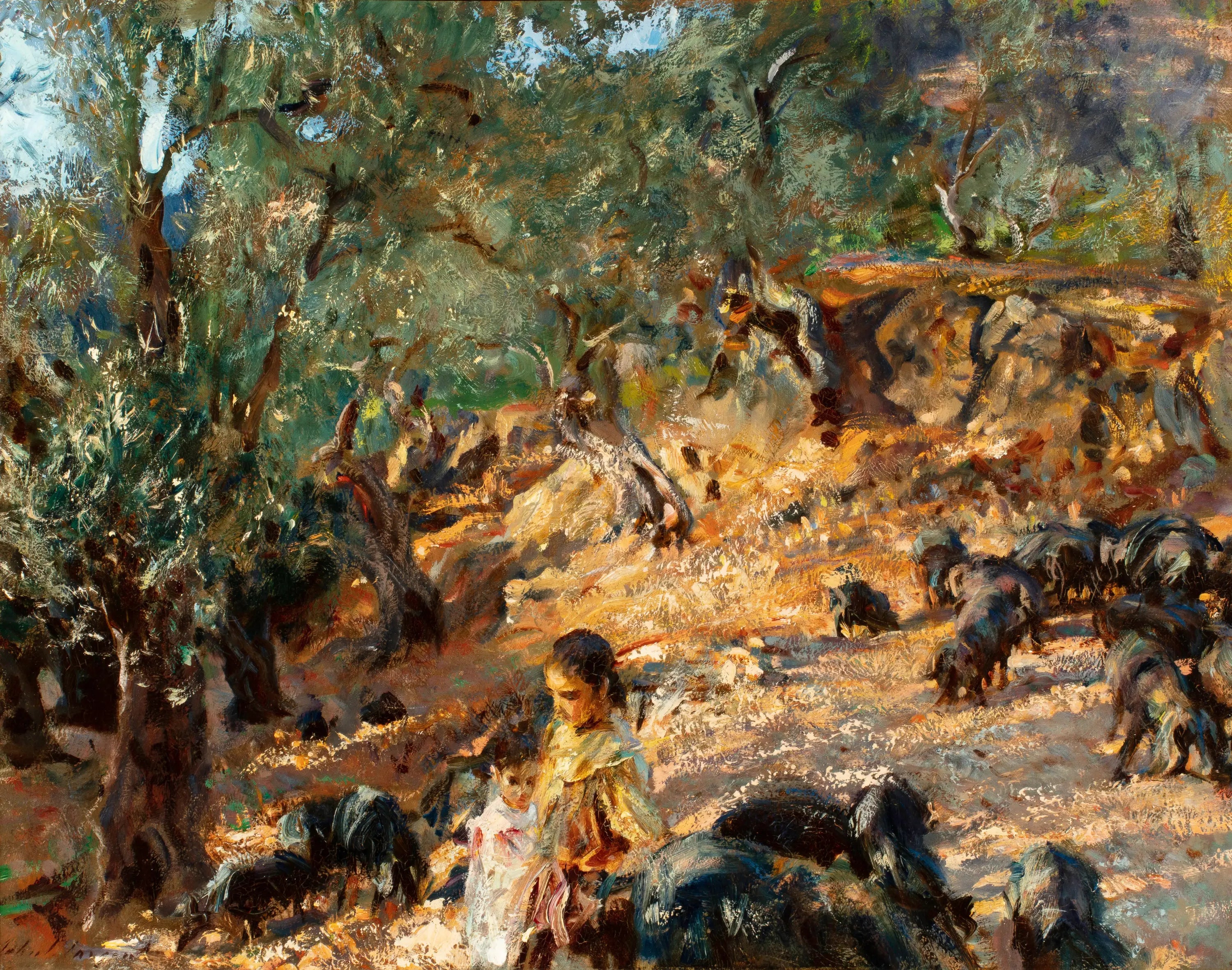 Reproduction du tableau « Sous les oliviers - John Singer Sargent » par Alpha Reproduction en peinture à l’huile