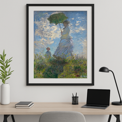 Kvinne med parasoll – Claude Monet, 1875