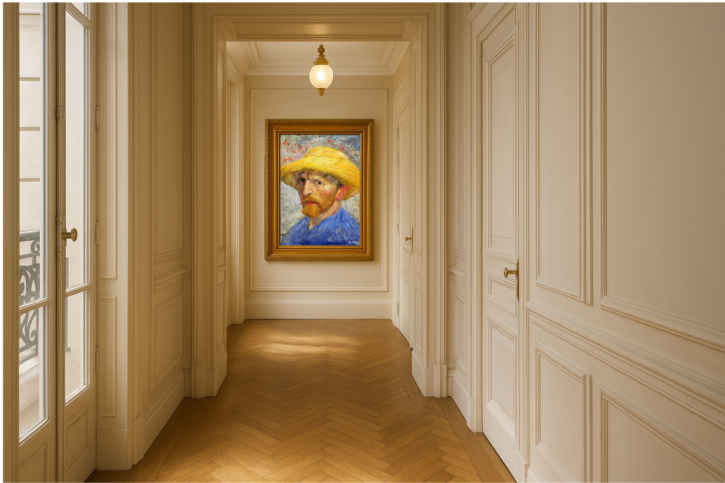 Selvportrett med stråhatt – Vincent van Gogh (1887)