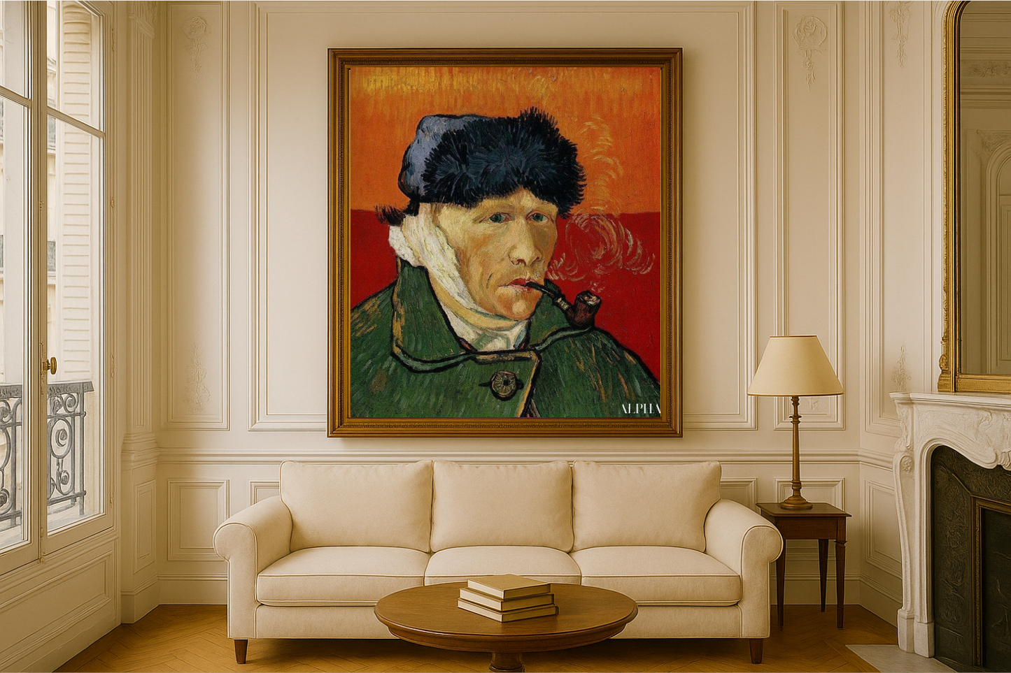 🖼️ Selvportrett med bandasjert øre og pipe – Vincent van Gogh (1889)