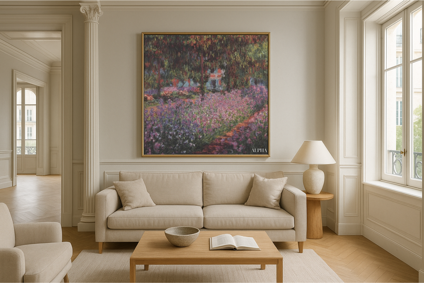 Le Jardin de l’Artiste à Giverny (Iris) – Claude Monet, rundt 1900