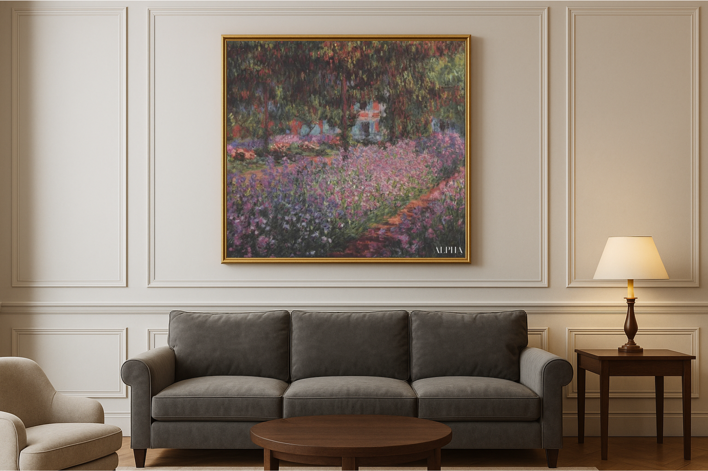 Le Jardin de l’Artiste à Giverny (Iris) – Claude Monet, rundt 1900