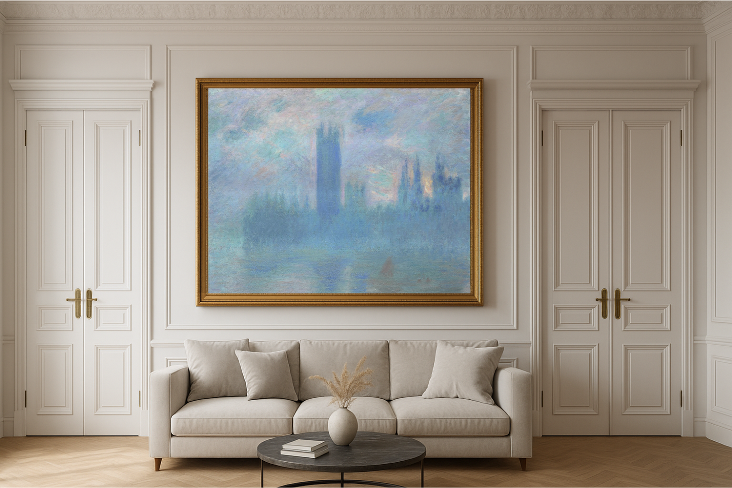 Uten tittel, kalt Londons parlament (W 1600) - Claude Monet
