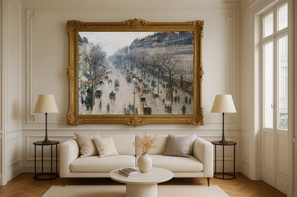 Boulevard Montmartre en vintermorgen - Camille Pissarro