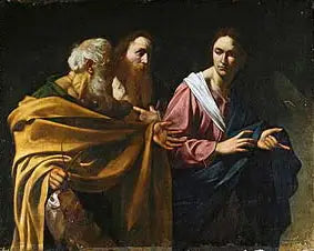 Reproduction du tableau « Vocation de saint Pierre et saint André - Le Caravage » par Alpha Reproduction en peinture à l’huile