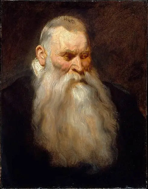 Étude de tête d’un vieil homme à la barbe blanche - Peter Paul Rubens - Alpha Reproduction