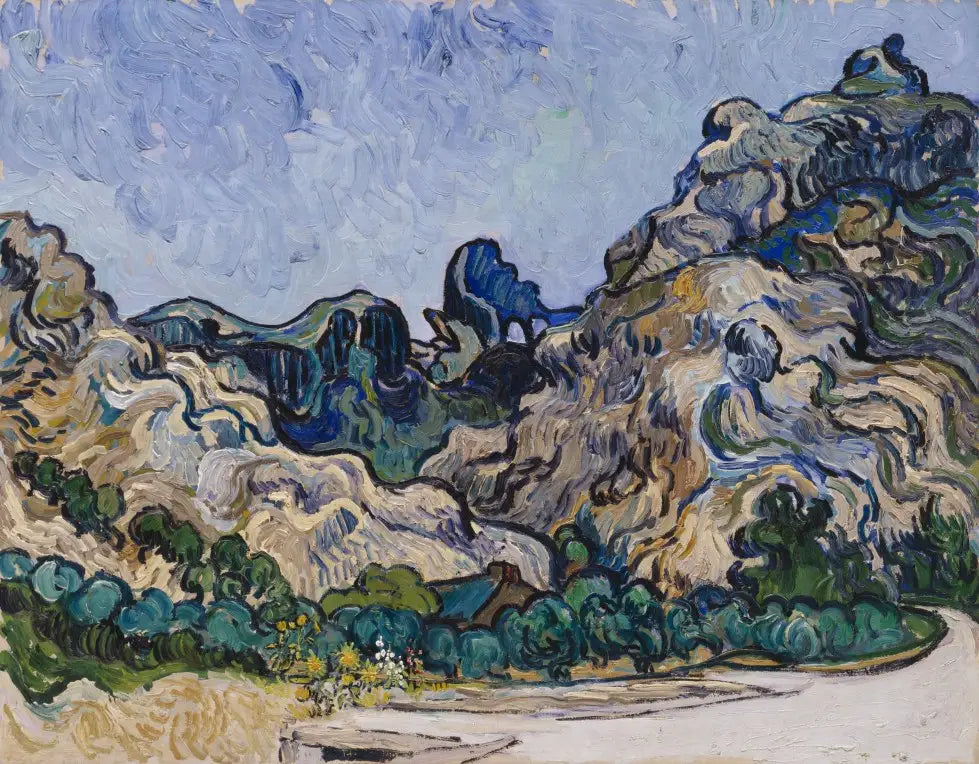 Reproduction du tableau « Montagnes à Saint-Rémy - Vincent van Gogh » par Alpha Reproduction en peinture à l’huile