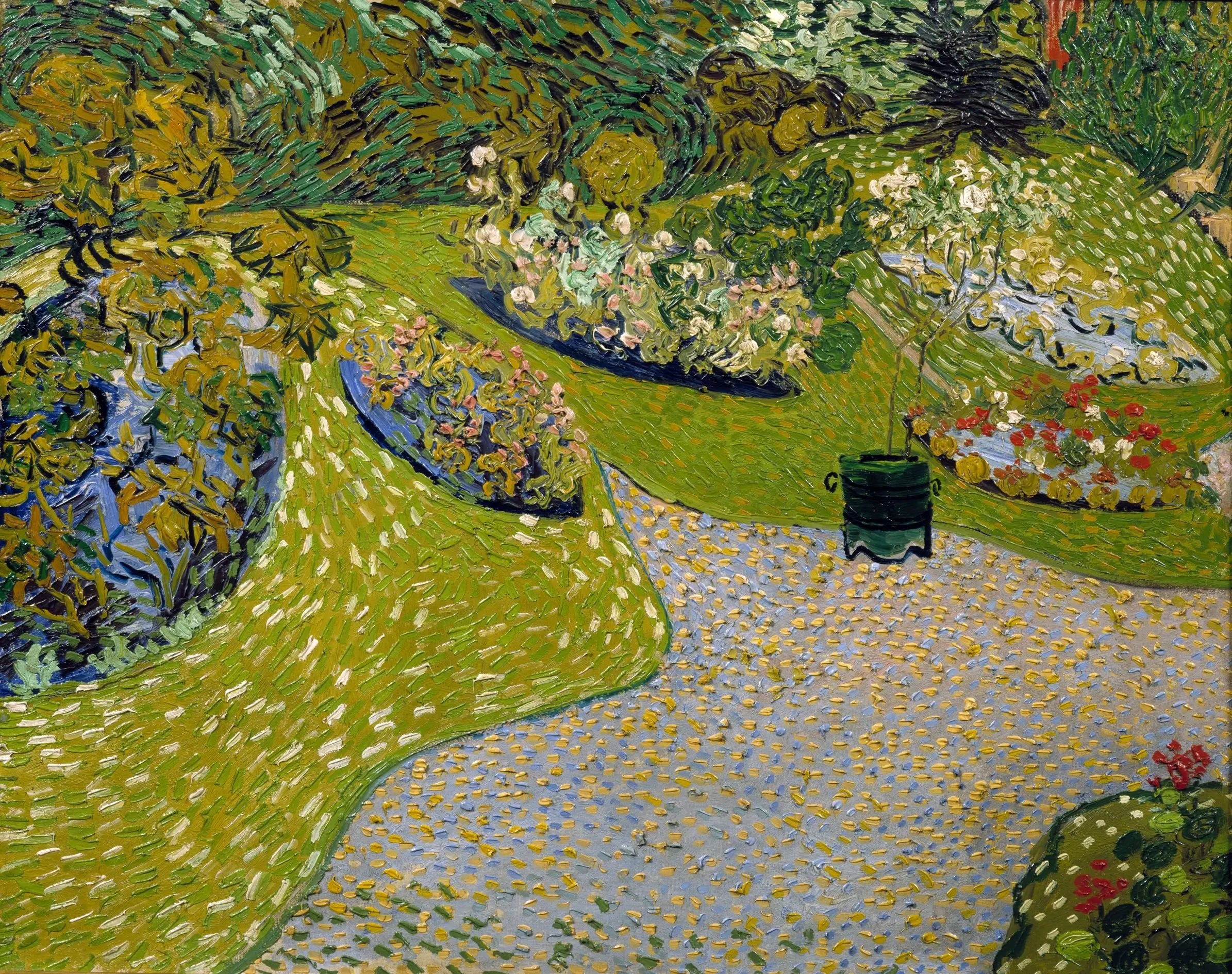 Reproduction du tableau « Jardin d'Auvers - Vincent van Gogh » par Alpha Reproduction en peinture à l’huile