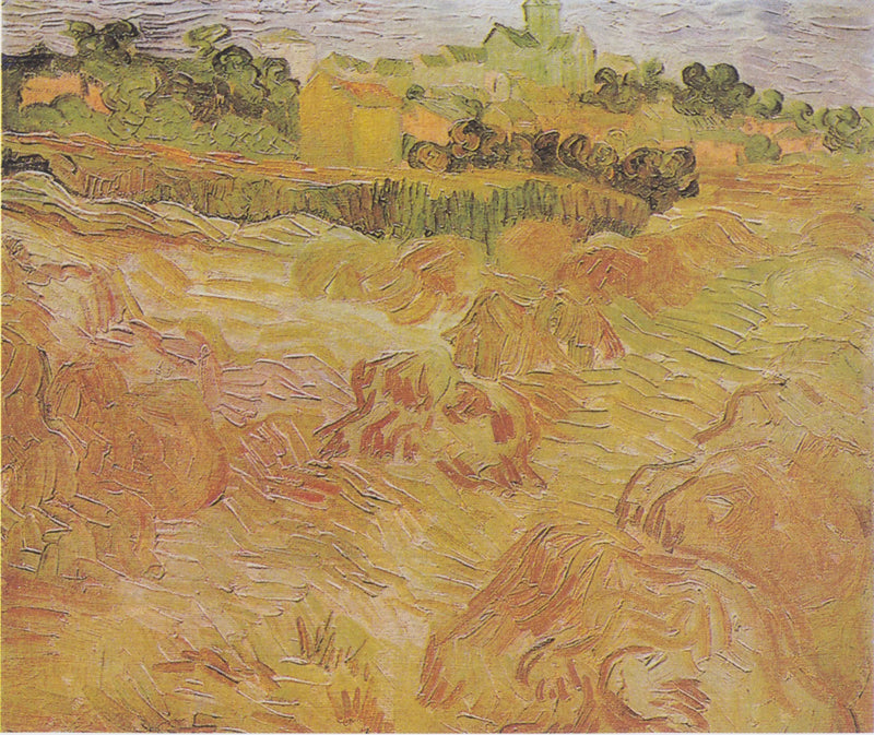 Hveteåker med Auvers i bakgrunnen - Vincent van Gogh