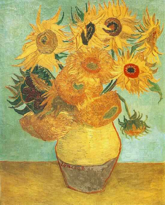 Vase med femten solsikker - Van Gogh