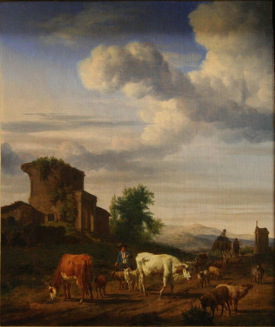 Paysage avec ruines. - Adriaen van de Velde