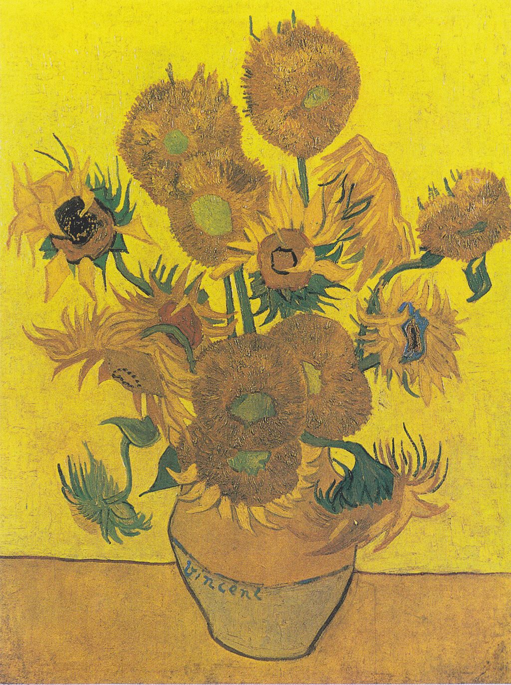 🌻 Vase med femten solsikker – Vincent van Gogh (1888)