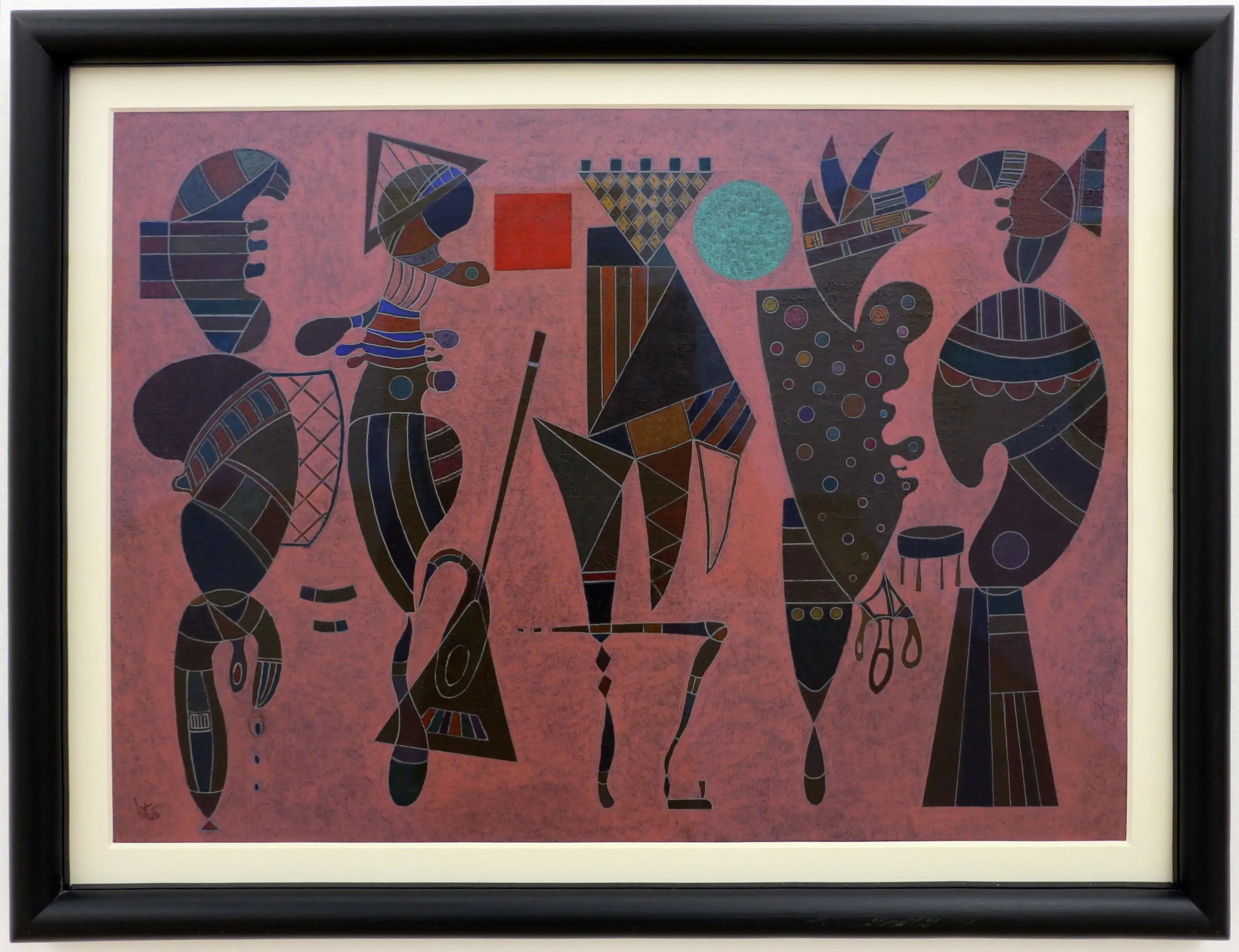 Reproduction du tableau « Cercle et Carré - Vassily Kandinsky » par Alpha Reproduction en peinture à l’huile