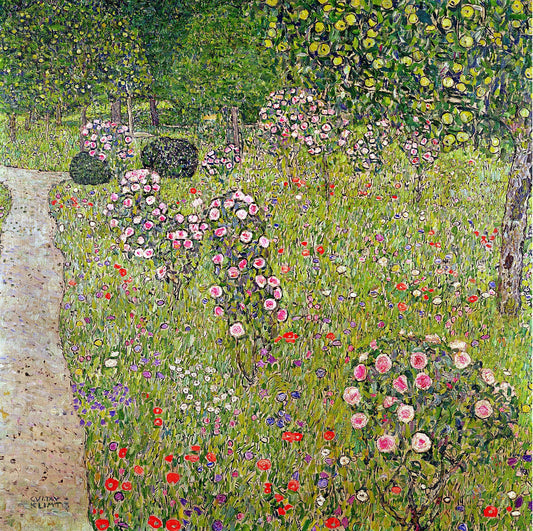 🌸 Frukthage med roser – Gustav Klimt (rundt 1912)